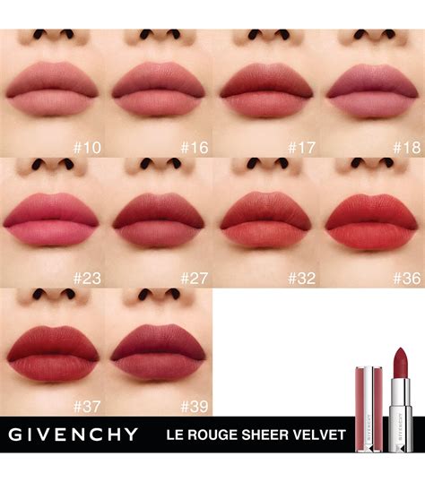 givenchy le rouge sheer velvet 18|Givenchy le rouge interdit lipstick.